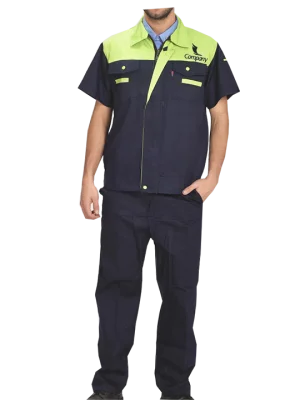 Summer Workwear Navy Blue-Green Clothes For Men